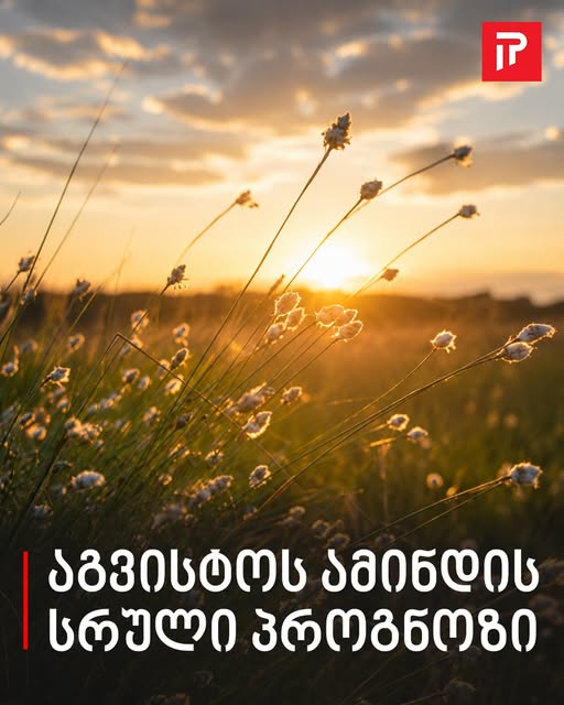 ☀️ აგვისტოს ამინდის სრული პროგნოზი